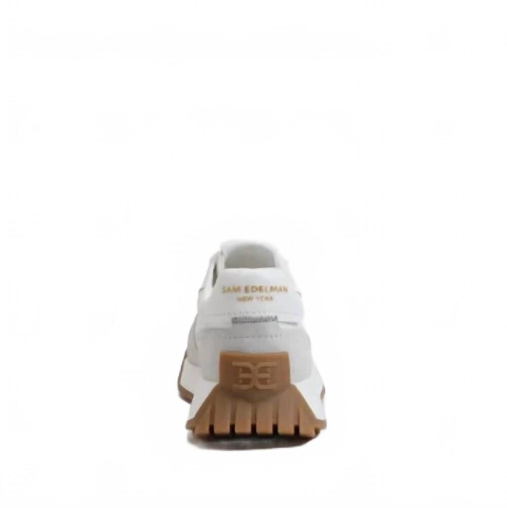 NEW SAM EDELMAN women's layla sneakers in white - Picture 6 of 8